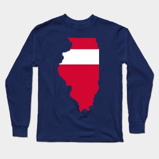 Illinois is red and white Long Sleeve T-Shirt